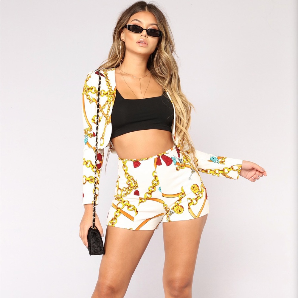 Chained to you shorts set- Large